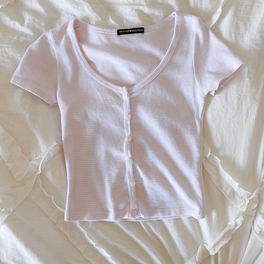 RARE Brandy Melville pink zelly top